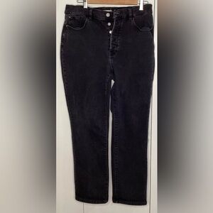 Warp and Weft Women's high waisted black jeans Size 14